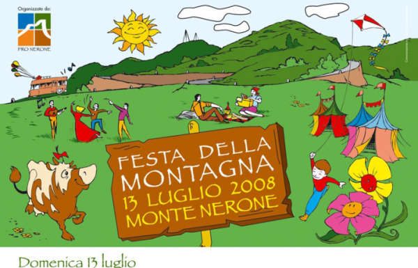 locandina della festa della montagna organizzata dalla pro nerone