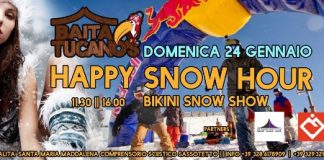 locandina Party Happy Snow Hour – Baita Tucano’s – Santa Maria Maddalena - Sarnano