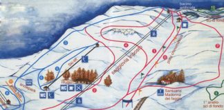 Cartina delle piste e impianti della stazione sciistica Eremo Monte Carpegna