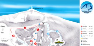 La cartina piste e impianti stazione sciistica Monte Nerone