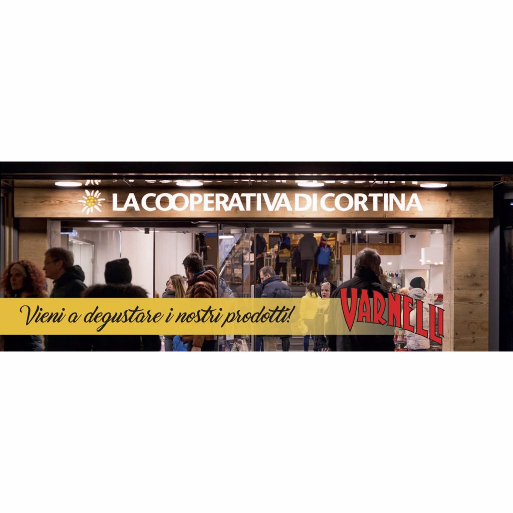 Alla Cooperativa di Cortina d'Ampezzo degustazione dei prodotti della Distilleria Varnelli