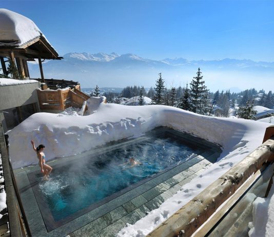 Centri benessere con piscine riscaldate sulla neve