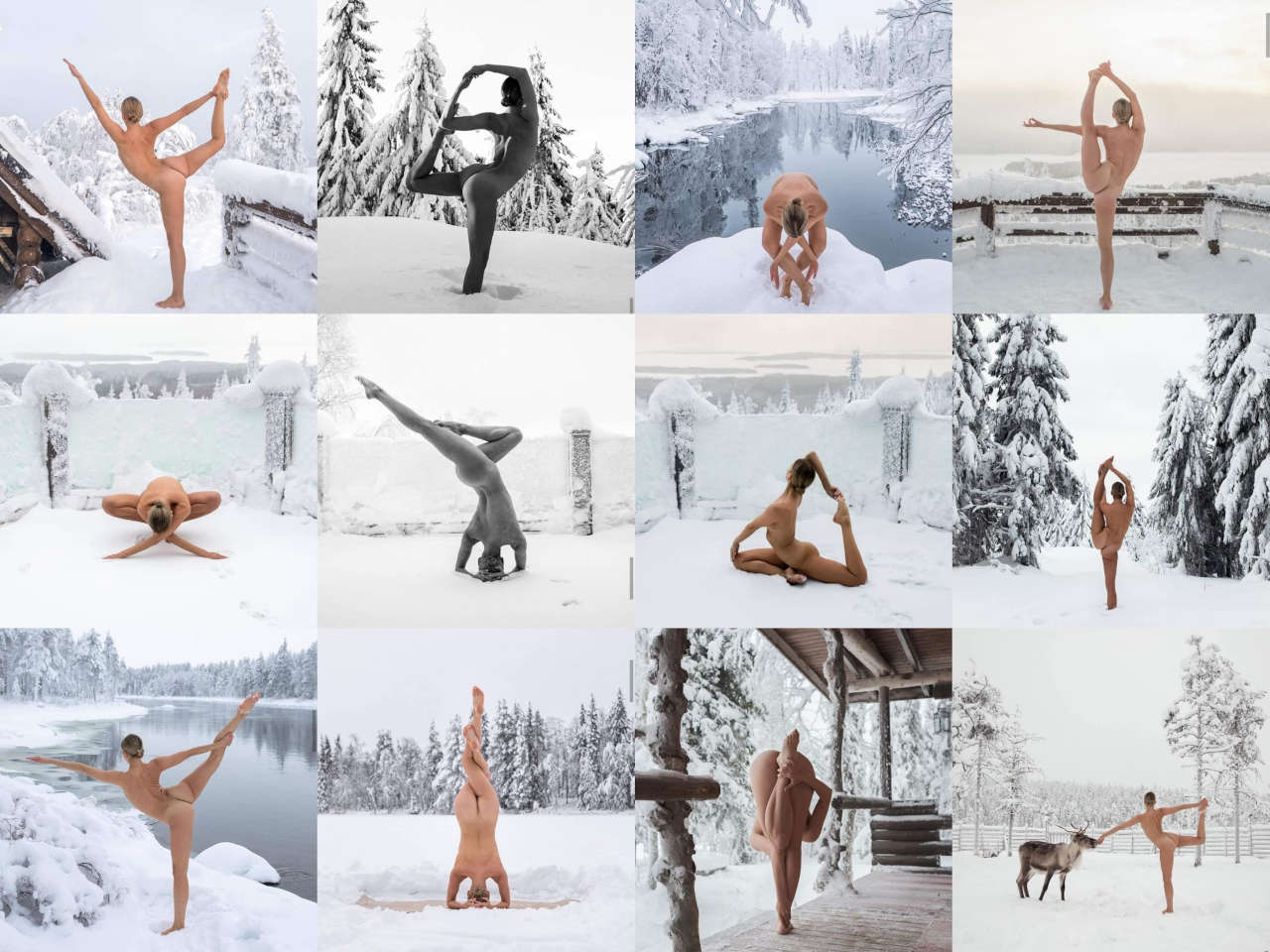 Yoga sulla neve, le migliori posizioni per rilassarsi