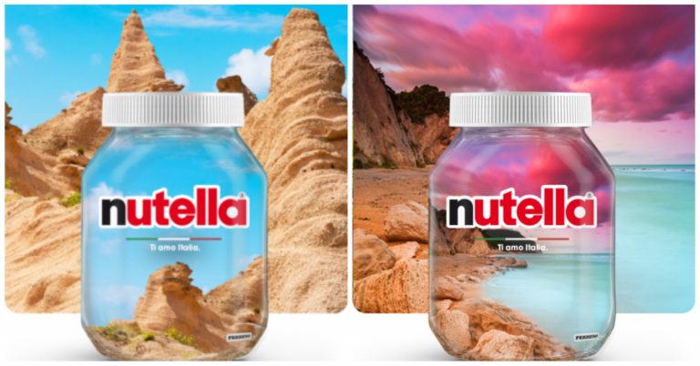 Lame rosse e Numana sui vasetti di Nutella